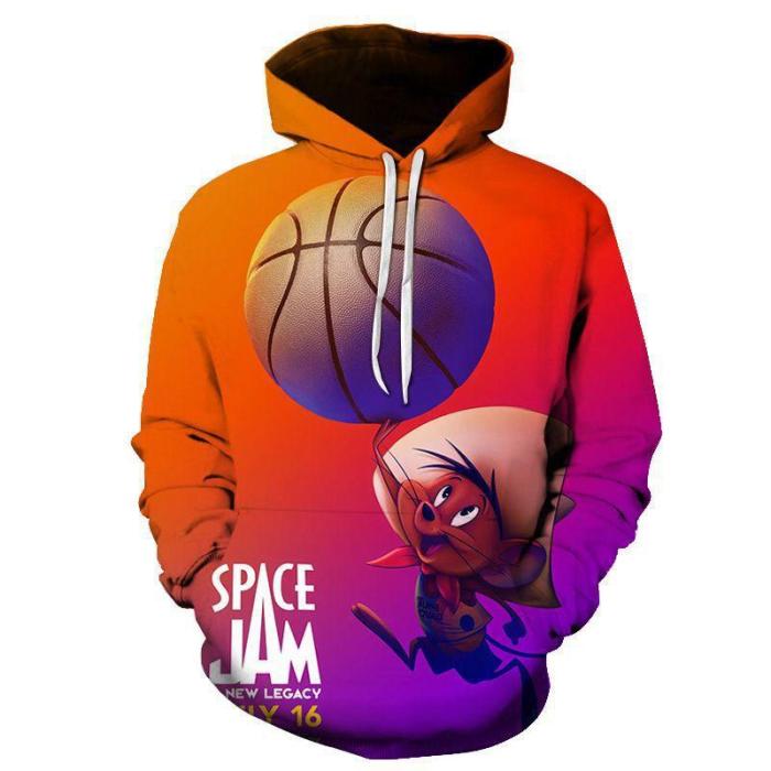 Space Jam 2 A  Legacy Movie Cosplay Hoodie 3D Pattern Sweatshirt Jacket Pullover