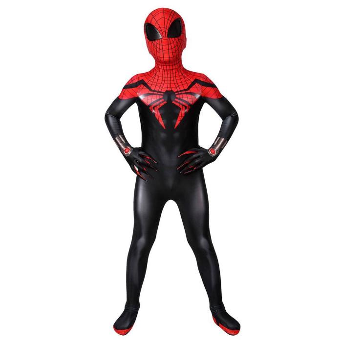 Kids Superior Spider-Man Otto Octavius Peter Parker Superior Spider-Man Jumpsuit Cosplay Costume -