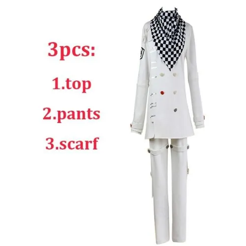 Danganronpa V3 Ouma Kokichi Cosplay Costume Japanese Game School Uniform Suit Outfit Clothes Shoes Halloween Carnival Props