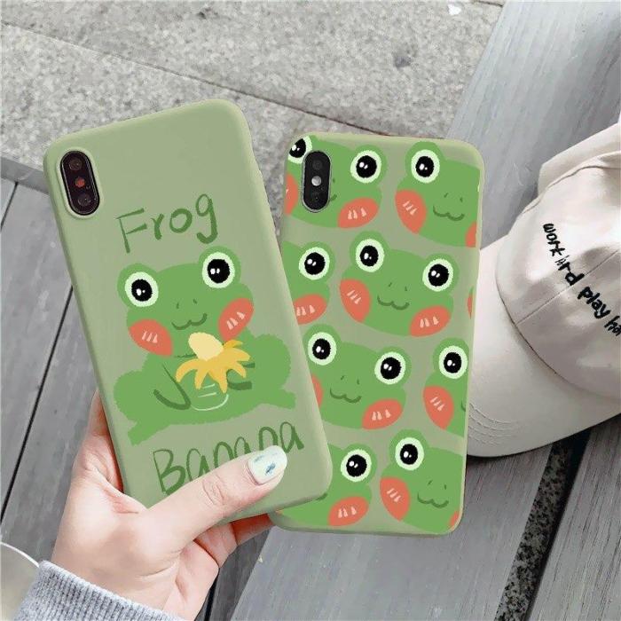 Mint Green Funny Frog Phone Case For Iphone