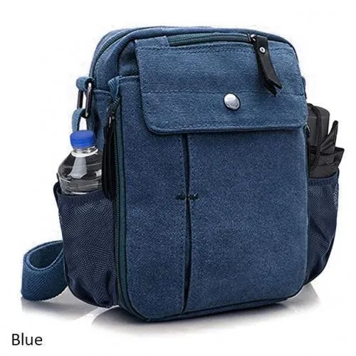 Multifunctional Canvas Bag With Bottle Holder - 5 Colors