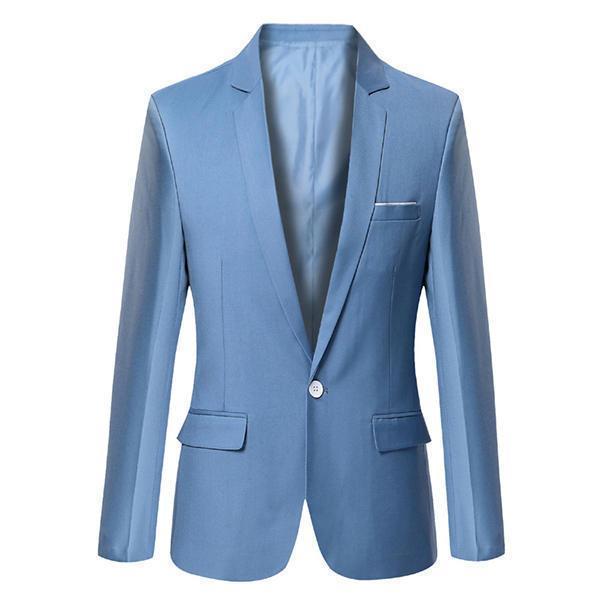 7 Colors Men Casual Fashion Slim Fit Suit Jacket Blazers Coat