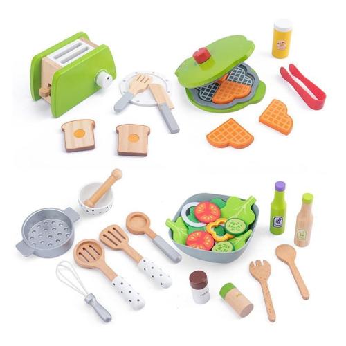 Diy Wooden Kitchen Toy Pretend Play Simulation Model Set Cutting Fruit Vegetable Educational Toys Gift For Children Kids Girls