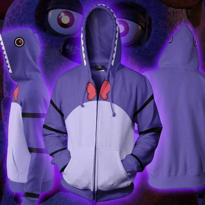 Five Nights At Freddy'S Fnaf Funtime Foxy Game Red Cosplay Unisex 3D Printed Hoodie Sweatshirt Jacket With Zipper