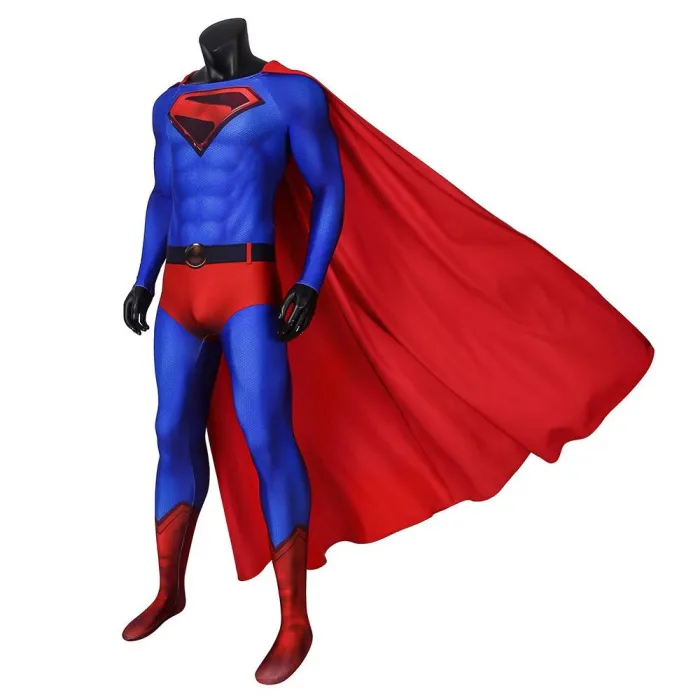 Superman Kal-El Crisis On Infinite Earths Jumpsuit Cosplay Costume -