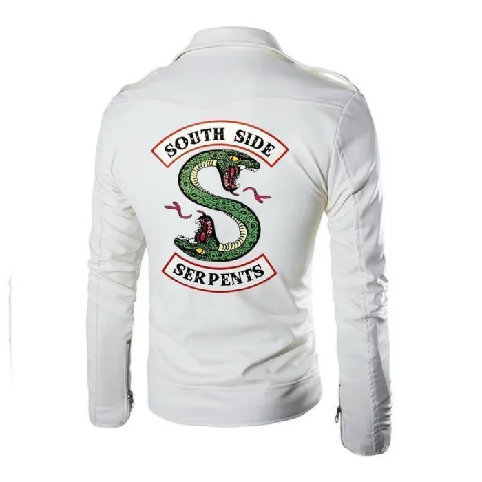 Fashion Motocycle Slim Fit Leather Jacket For Men