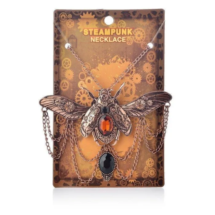 Steampunk Beetle Necklace
