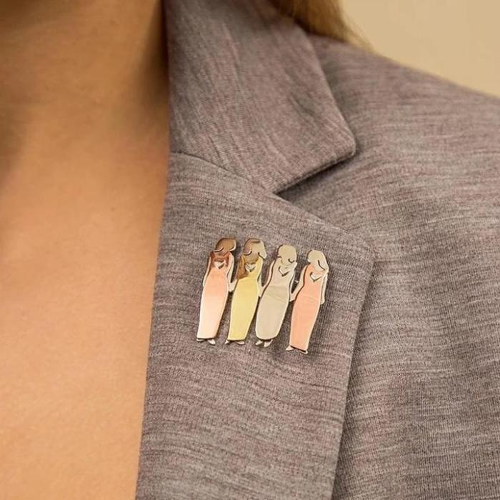 Bond Between Sisters Vintage Handmade Pins