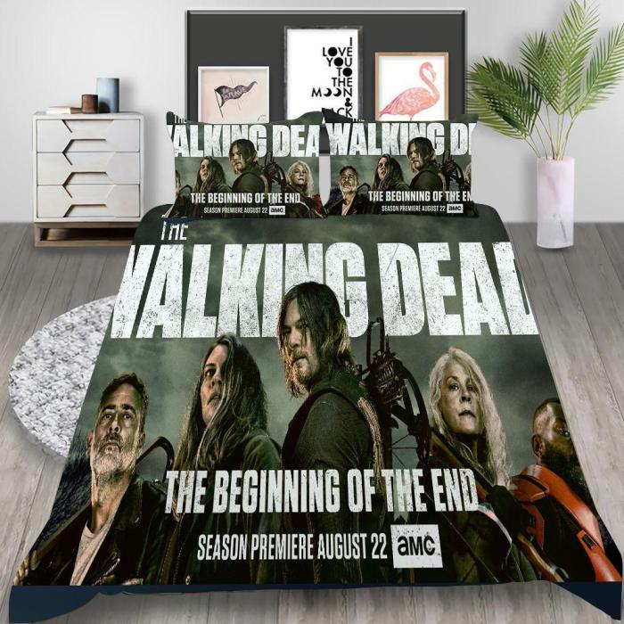 The Walking Dead Season 11 Cosplay Bedding Set Duvet Cover Pillowcases Halloween Home Decor