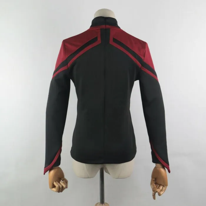 Star Strek  Jl Picard Uniform Cosplay Startfleet Female Red Gold Blue Women Top Shirts