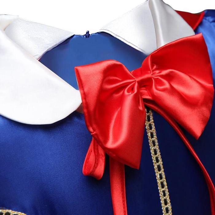 Kids Girls Princess Snow White Dress Birthday Gift Cosplay Costume