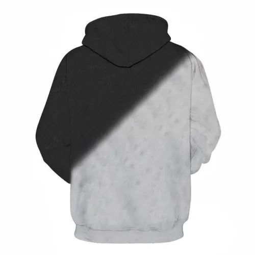 Long Sleeve Yin Yang Cat Hoodie Cool Crazy Pattern 3D Painted Cat Sweatshirt
