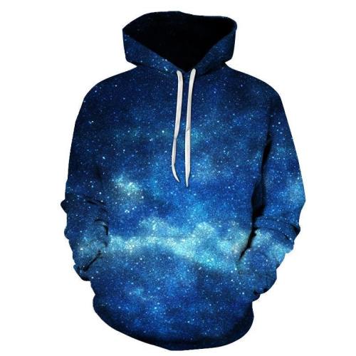 Blue Galaxy 3D Sweatshirt Hoodie Pullover