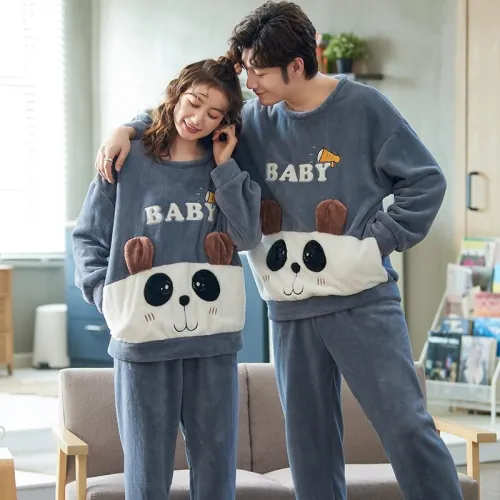 Boyfriend Girlfriend Cartoon Two Piece Pajama Set