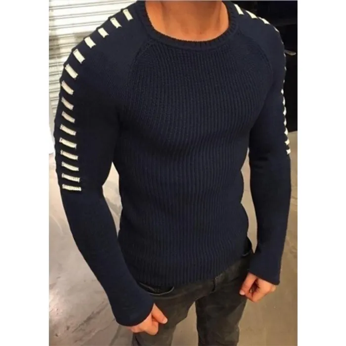 Men'S Slim Round Neck Jacket