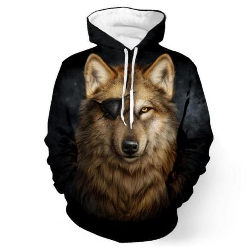 Pirate Wolf 3D Hoodie