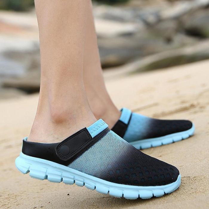 Summer Sandal Mesh Breathable Beach Solid Flat Bath Slippers