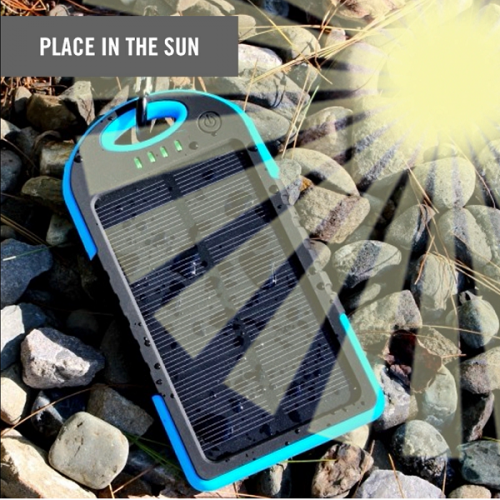 5,000 Mah High Speed 2 Port Solar Charger - 5 Colors