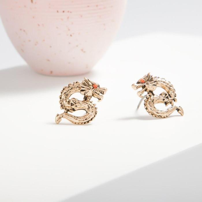 On-Trend Dragon And Snake Earrings
