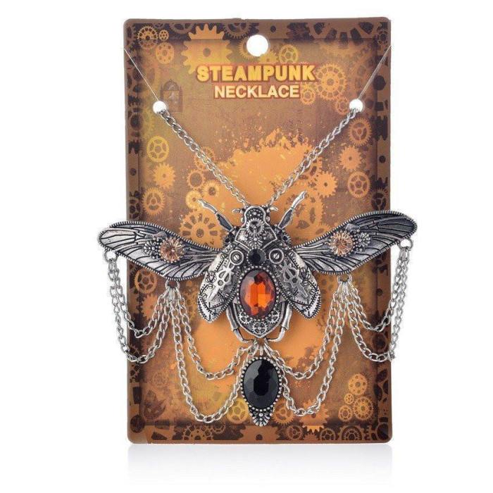 Steampunk Beetle Necklace