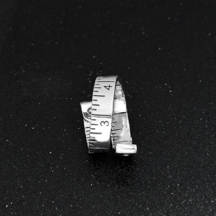 Fancy Twisted Measuring Tape Ring