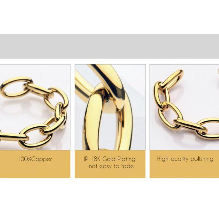 Chunky Link Chain Cuff Bracelet