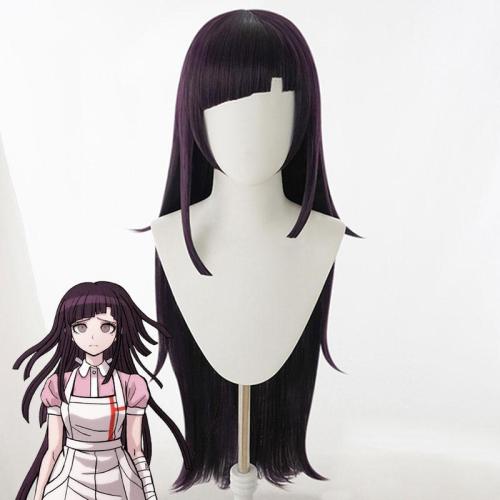 Super Danganronpa Dangan Ronpa 2 Mikan Tsumiki Halloween Purple Cosplay Wig