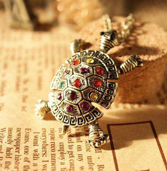Vintage Cute Turtle Necklace
