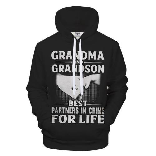 Grandma & Grandson 3D - Sweatshirt, Hoodie, Pullover