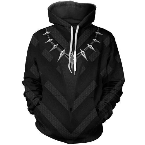 Avengers Movie T Challa Black Panther 1 Cosplay Unisex 3D Printed Hoodie Sweatshirt Pullover