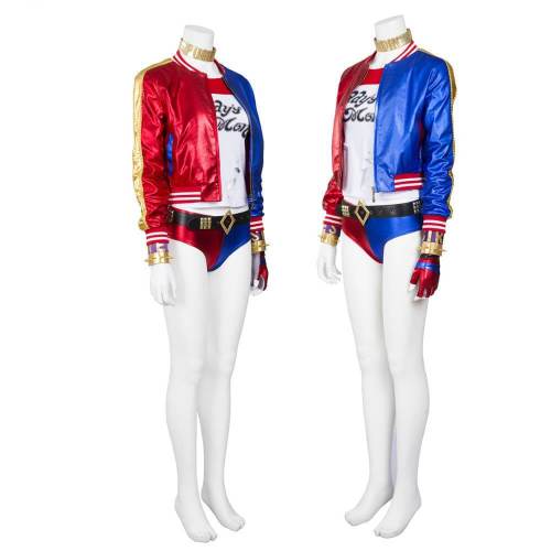 Suicide Squad Harley Quinn Cosplay Costume Outfit Set