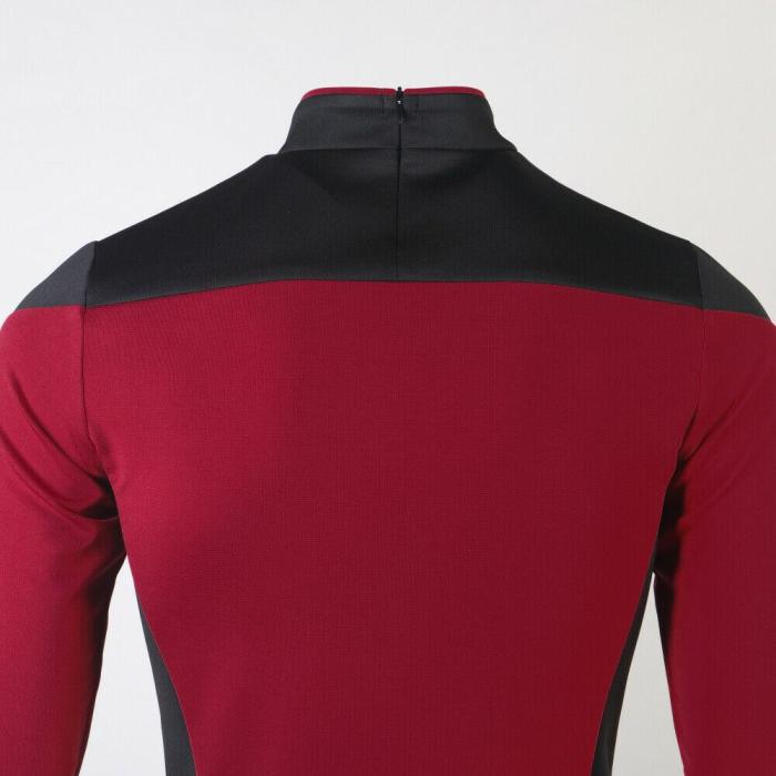 Star Trek The Next Generation Picard Red Uniforms Tng Riker Data Gold Blue Shirts Costumes