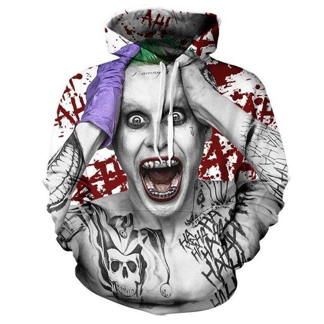 Suicide Squad Joker 3D Hoodie Sweatshirt Pullover