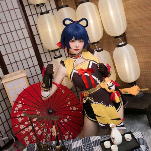 Genshin Impact Xiangling Halloween Cosplay Costume