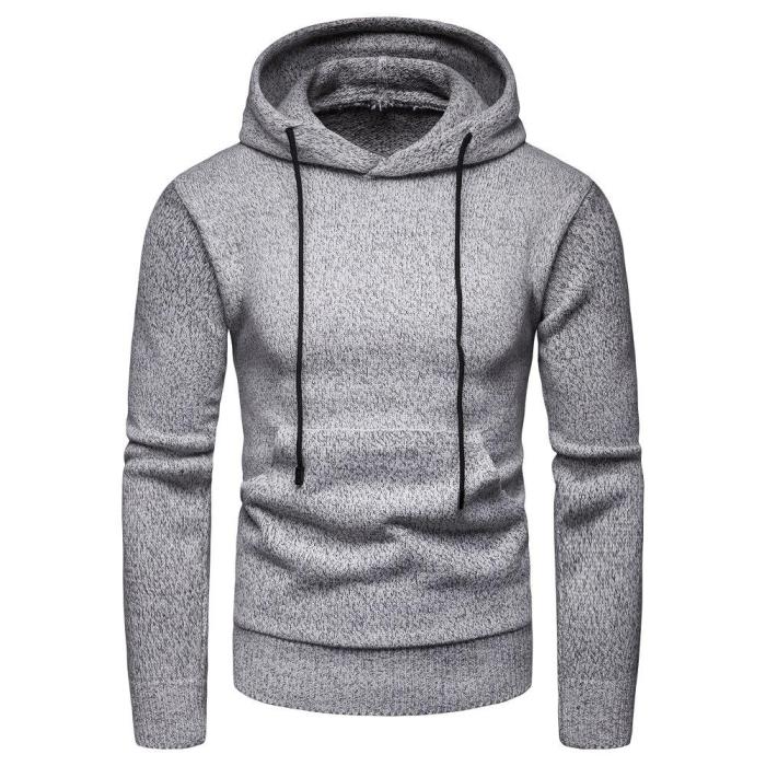 Men'S Hoodie Fashion Solid Comfort Casual Sweater