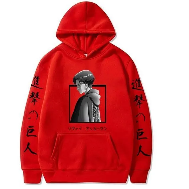 Anime Attack On Titan Pullovers Tops Long Sleeves Hoodie Male Cloth