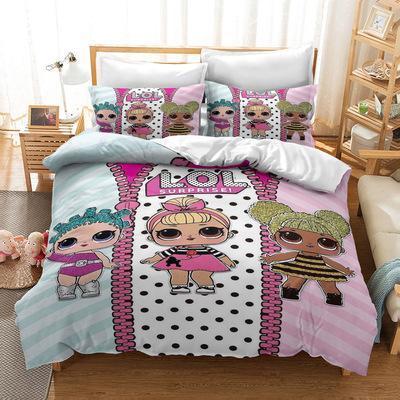 Cosicon Lol Surprise Dolls Cosplay Duvet Cover Set Halloween Christmas Quilt Cover