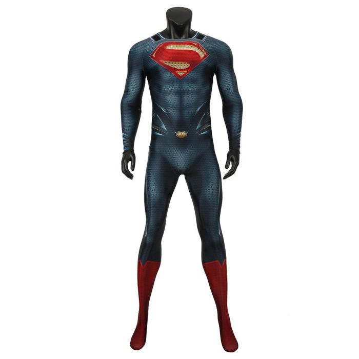 Superman Clark Kent Superman Man Of Steel Kal-El Jumpsuit Cosplay Costume -