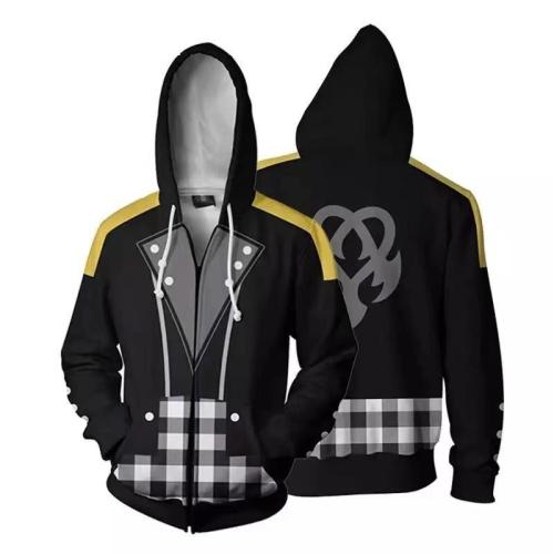 Kingdom Hearts Game Riku Keyblade Cosplay Unisex 3D Printed Hoodie Sweatshirt Jacket With Zipper