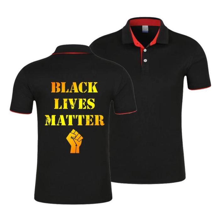 Black Lives Matter Artwork Men  T-Shirts Mens  T-Shirt Cotton Polo