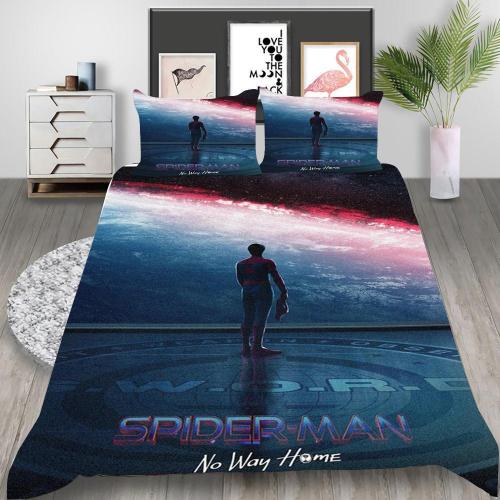 Spider-Man No Way Home Cosplay Bedding Set Duvet Cover Pillowcases Halloween Home Decor