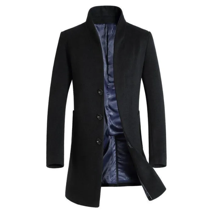 Men'S Business Top Wool Trench Coat