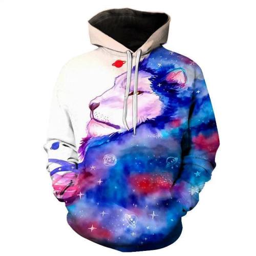 Galaxy Lion 3D Sweatshirt, Hoodie, Pullover