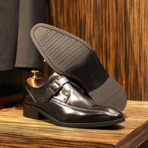 Men'S Leather Shoes Buckle Business Custom Shoes