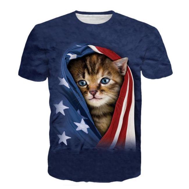 Patriot Cat 3D T-Shirt