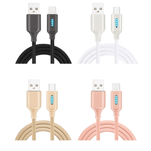 Auto Cut-Off Fast Charging Nylon Cable