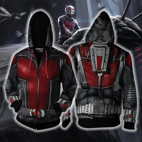 Ant-Man Movie Cosplay Unisex 3D Printed Hoodie Sweatshirt Jacket With Zipper