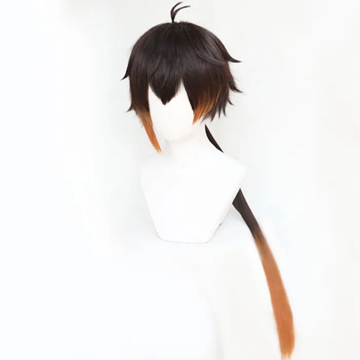 Zhongli From Genshin Impact Halloween Brown Cosplay Wig