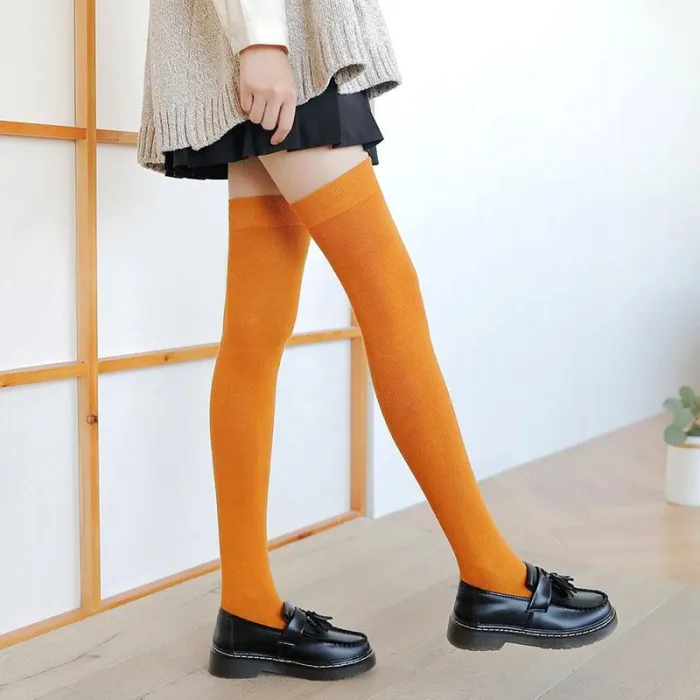Jk Cotton Stockings Long Over The Knee