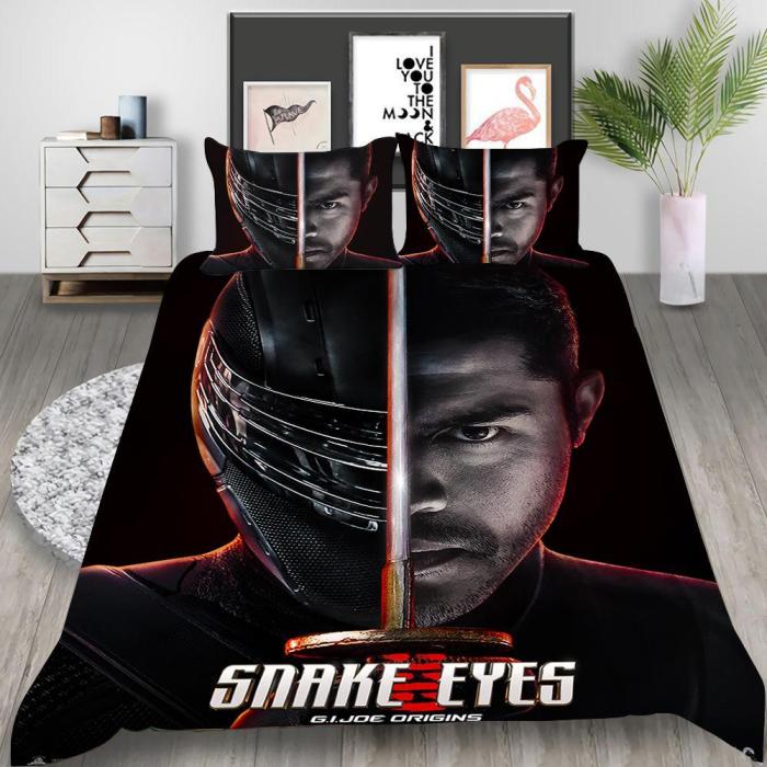 Snake Eyes G.I. Joe Origins Cosplay Bedding Set Duvet Cover Pillowcases Halloween Home Decor